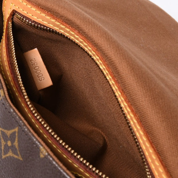 極美品 LOUIS VUITTON ルイヴィトン モノグラム ミニルーピング ショルダーバッグ M51147 PVC レザー ブラウン 中古 4a000596