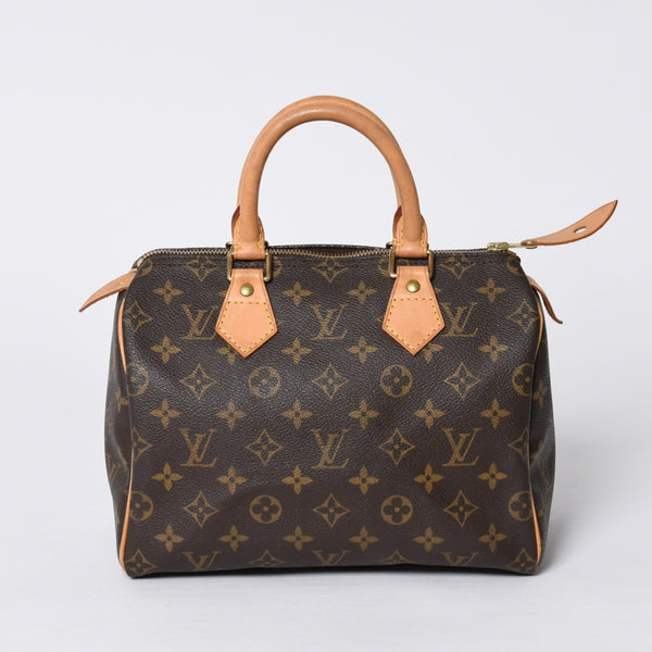 Very good condition LOUIS VUITTON Speedy 25 handbag M41528 Monogram PVC leather used 4a000590
