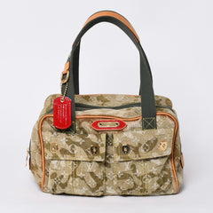 LOUIS VUITTON ルイヴィトン モノグラモフラージュ デニム ジャスミン ハンドバッグ M95772 カーキ 村上隆 廃盤 美品 中古 4a000360