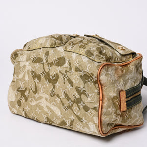 LOUIS VUITTON ルイヴィトン モノグラモフラージュ デニム ジャスミン ハンドバッグ M95772 カーキ 村上隆 廃盤 美品 中古 4a000360