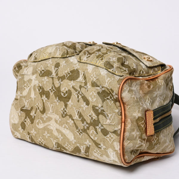 LOUIS VUITTON ルイヴィトン モノグラモフラージュ デニム ジャスミン ハンドバッグ M95772 カーキ 村上隆 廃盤 美品 中古 4a000360