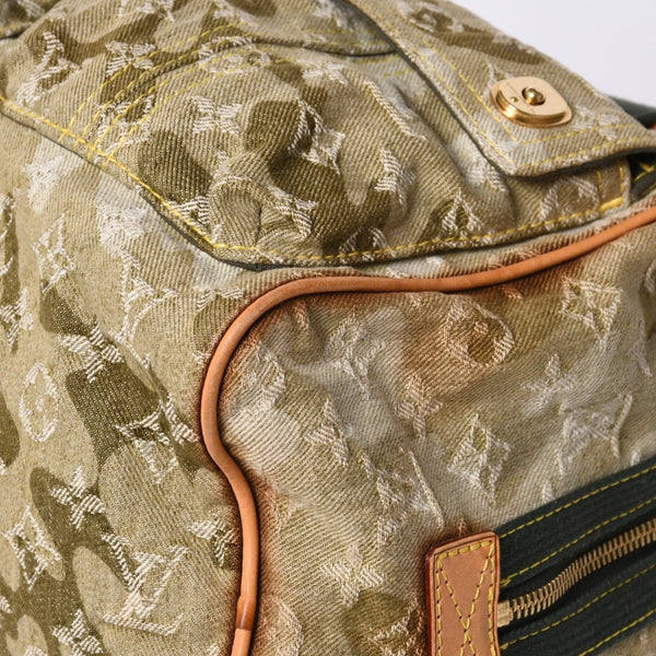 LOUIS VUITTON ルイヴィトン モノグラモフラージュ デニム ジャスミン ハンドバッグ M95772 カーキ 村上隆 廃盤 美品 中古 4a000360