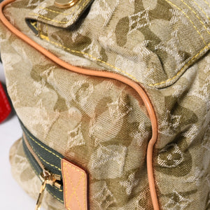 LOUIS VUITTON ルイヴィトン モノグラモフラージュ デニム ジャスミン ハンドバッグ M95772 カーキ 村上隆 廃盤 美品 中古 4a000360