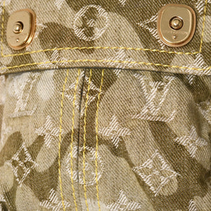 LOUIS VUITTON ルイヴィトン モノグラモフラージュ デニム ジャスミン ハンドバッグ M95772 カーキ 村上隆 廃盤 美品 中古 4a000360
