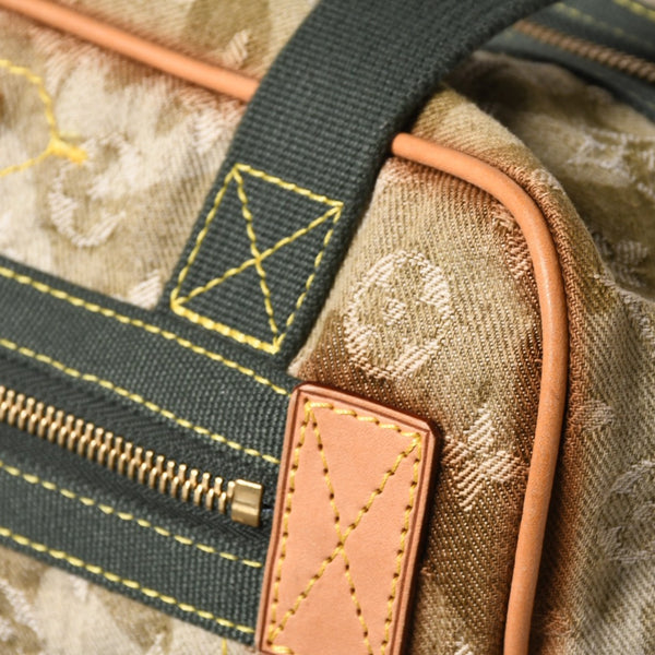 LOUIS VUITTON ルイヴィトン モノグラモフラージュ デニム ジャスミン ハンドバッグ M95772 カーキ 村上隆 廃盤 美品 中古 4a000360