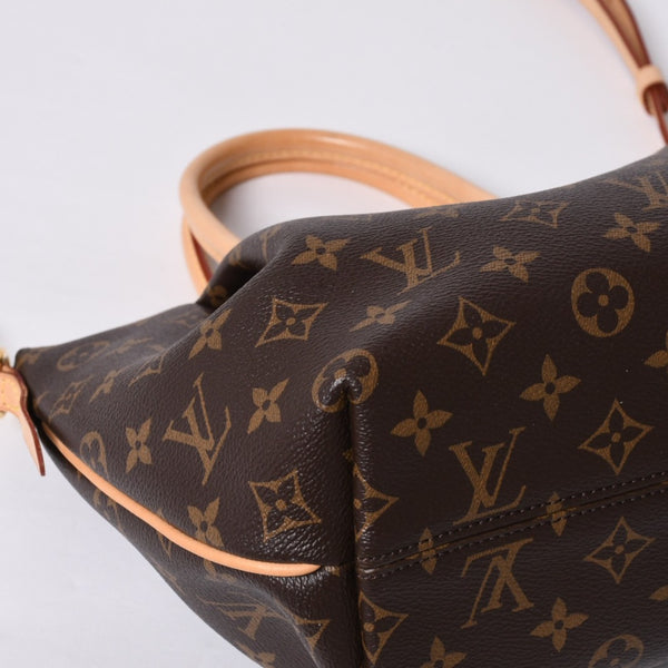 Very Good Condition LOUIS VUITTON Handbag 2WAY Monogram Turen PM Monogram Canvas M48813 Brown Used 4a000426