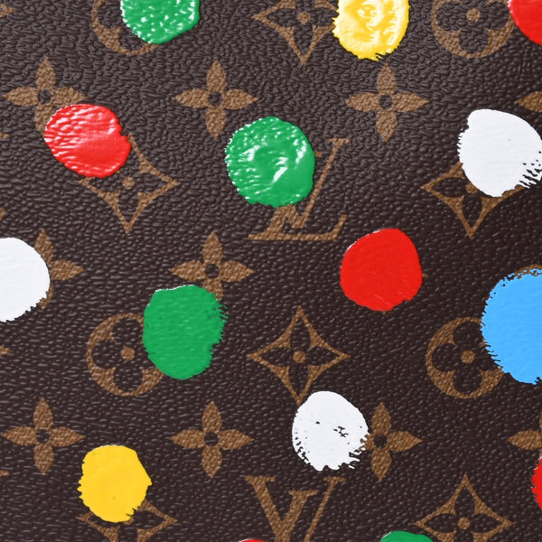 Like new LOUIS VUITTON On the Go MM Yayoi Kusama Hand Shoulder Bag 2WAY Leather Monogram M46379 Brown Used 4a000572