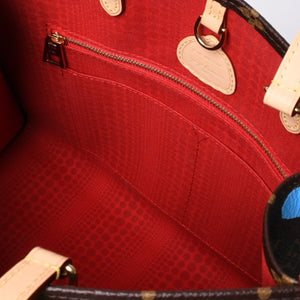 Like new LOUIS VUITTON On the Go MM Yayoi Kusama Hand Shoulder Bag 2WAY Leather Monogram M46379 Brown Used 4a000572