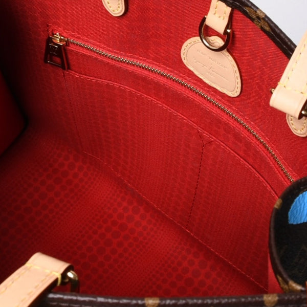 Like new LOUIS VUITTON On the Go MM Yayoi Kusama Hand Shoulder Bag 2WAY Leather Monogram M46379 Brown Used 4a000572