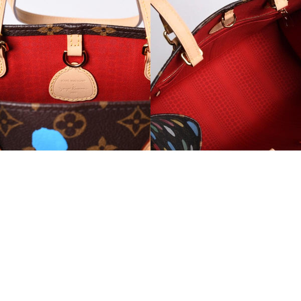 Like new LOUIS VUITTON On the Go MM Yayoi Kusama Hand Shoulder Bag 2WAY Leather Monogram M46379 Brown Used 4a000572