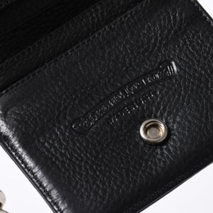Like new CHROME HEARTS TV MAN Classic Chain Wallet CH Cross Patch Silver 925 Black Used 4a000549