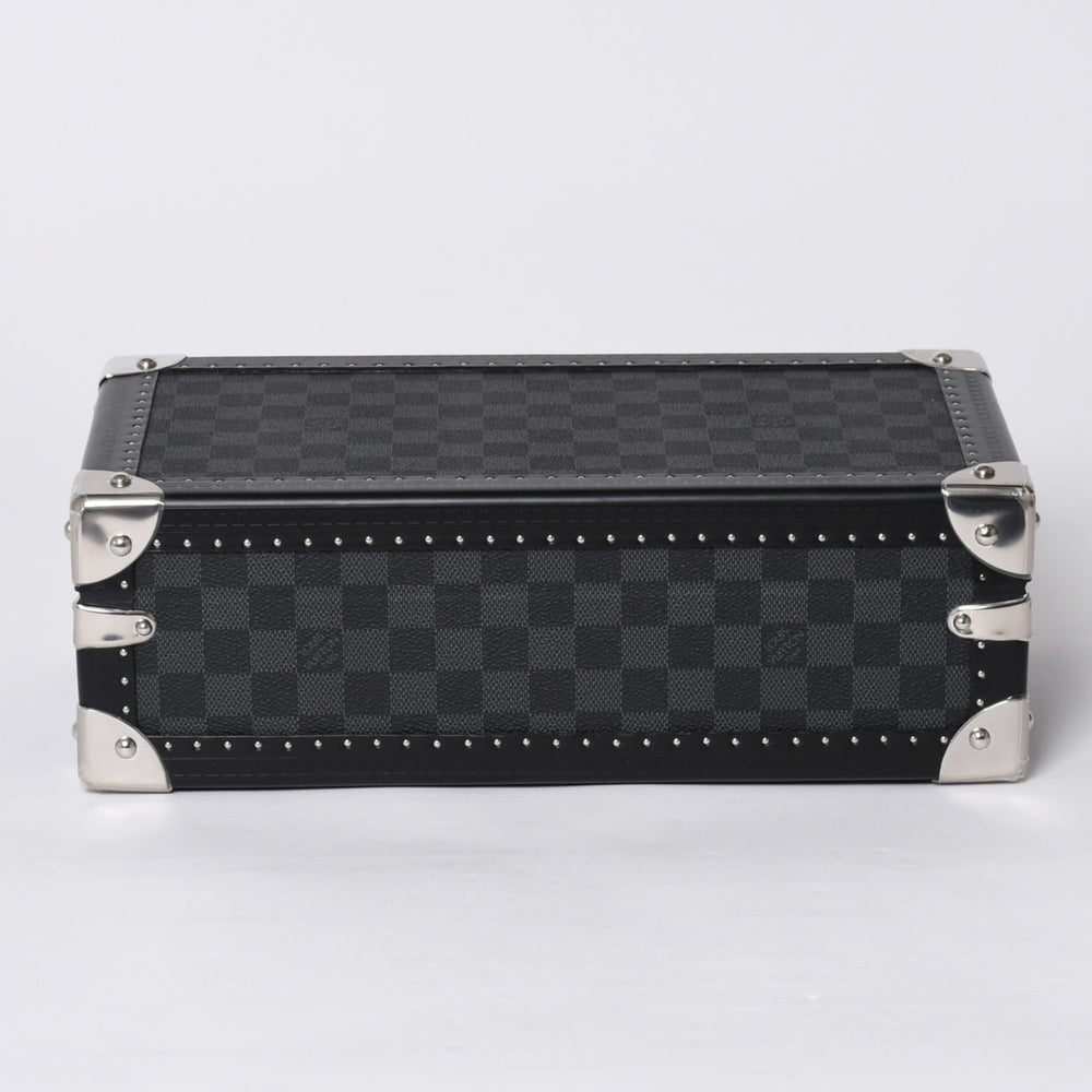 新品同様 LOUIS VUITTON ルイヴィトン トランク コフレ 8 モントル 時計ケース N48226 ダミエグラフィット ブラック 中古 4a000571