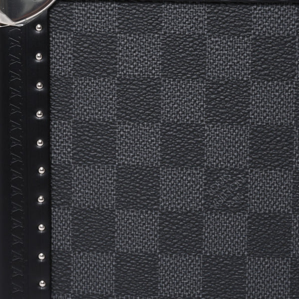 Like new LOUIS VUITTON Trunk Coffret 8 Montre Watch Case N48226 Damier Graphite Black Used 4a000571