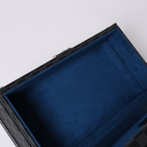 Like new LOUIS VUITTON Trunk Coffret 8 Montre Watch Case N48226 Damier Graphite Black Used 4a000571