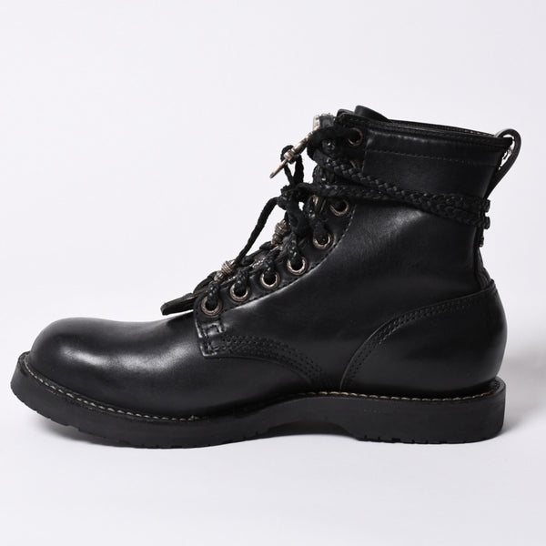CHROME HEARTS Chrome Hearts × WESCO Wesco Fireman Boots Leather Dagger Black Silver 925 Good Condition Used 4a000433