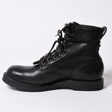 画像をギャラリービューアに読み込む, CHROME HEARTS クロムハーツ × WESCO ウエスコ ファイヤーマン ブーツ レザー ダガー ブラック シルバー925 美品 中古 4a000433
