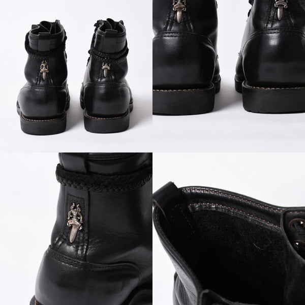 CHROME HEARTS Chrome Hearts × WESCO Wesco Fireman Boots Leather Dagger Black Silver 925 Good Condition Used 4a000433