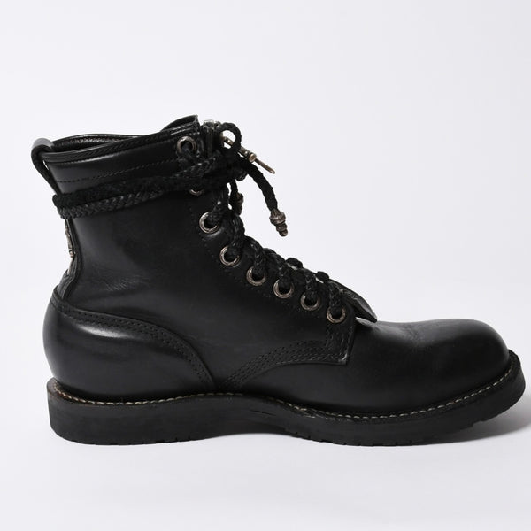 CHROME HEARTS Chrome Hearts × WESCO Wesco Fireman Boots Leather Dagger Black Silver 925 Good Condition Used 4a000433