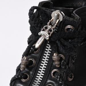 CHROME HEARTS Chrome Hearts × WESCO Wesco Fireman Boots Leather Dagger Black Silver 925 Good Condition Used 4a000433