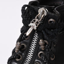 画像をギャラリービューアに読み込む, CHROME HEARTS クロムハーツ × WESCO ウエスコ ファイヤーマン ブーツ レザー ダガー ブラック シルバー925 美品 中古 4a000433