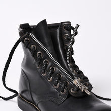 画像をギャラリービューアに読み込む, CHROME HEARTS クロムハーツ × WESCO ウエスコ ファイヤーマン ブーツ レザー ダガー ブラック シルバー925 美品 中古 4a000433