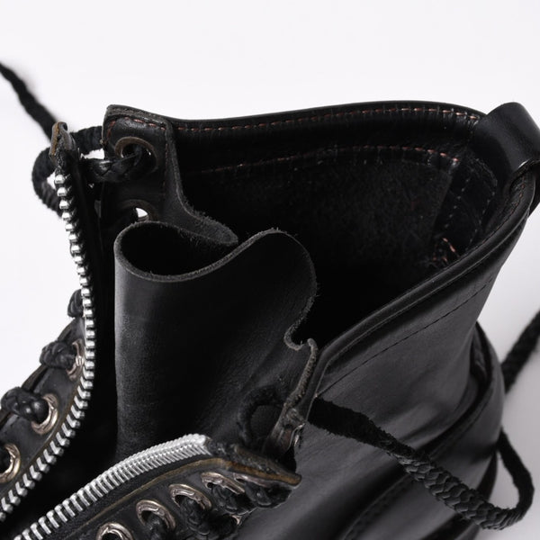 CHROME HEARTS Chrome Hearts × WESCO Wesco Fireman Boots Leather Dagger Black Silver 925 Good Condition Used 4a000433