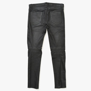 SAINT LAURENT PARIS Saint Laurent Paris Black Color Leather Pants 2021 000301 Good Condition Used 4a000449