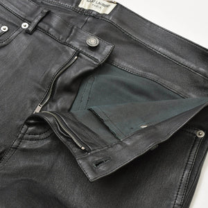 SAINT LAURENT PARIS Saint Laurent Paris Black Color Leather Pants 2021 000301 Good Condition Used 4a000449