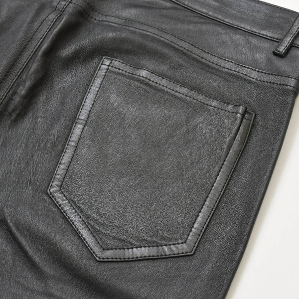 SAINT LAURENT PARIS Saint Laurent Paris Black Color Leather Pants 2021 000301 Good Condition Used 4a000449
