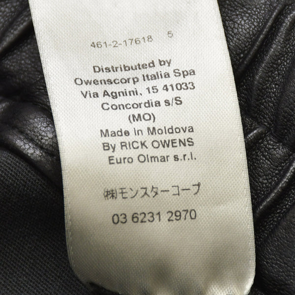 RICK OWENS FW21 GETHSEMANE MASTODON RU02A5396-LS Mastodon Cargo Jog Leather Pants, Black, Size 42, Excellent Condition, Used, 4a000451