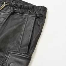 画像をギャラリービューアに読み込む, RICK OWENS リックオウエンス FW21 GETHSEMANE MASTODON RU02A5396-LS マストドン カーゴジョグ レザーパンツ ブラック サイズ42 美品 中古 4a000451