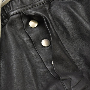 RICK OWENS FW21 GETHSEMANE MASTODON RU02A5396-LS Mastodon Cargo Jog Leather Pants, Black, Size 42, Excellent Condition, Used, 4a000451