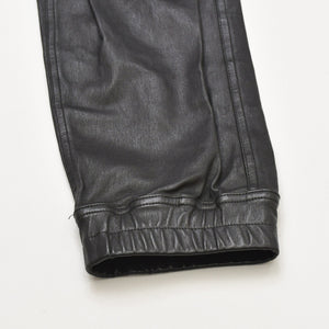 RICK OWENS FW21 GETHSEMANE MASTODON RU02A5396-LS Mastodon Cargo Jog Leather Pants, Black, Size 42, Excellent Condition, Used, 4a000451