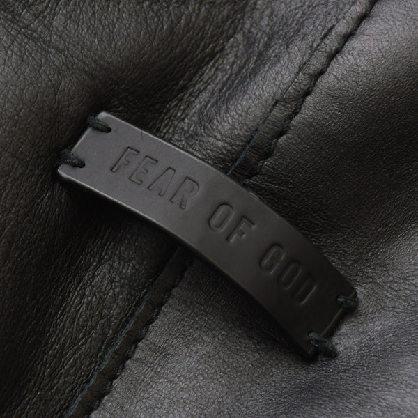 FEAR OF GOD Leather Pants Black Cowhide RN 139190 Good Condition Used 4a000452