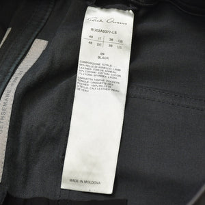 RICK OWENS Buhaus Leather Cargo Pants RU02A5377-LS Bauhaus Leather Cargo Pants Black Size 38 Good Condition Used 4a000455