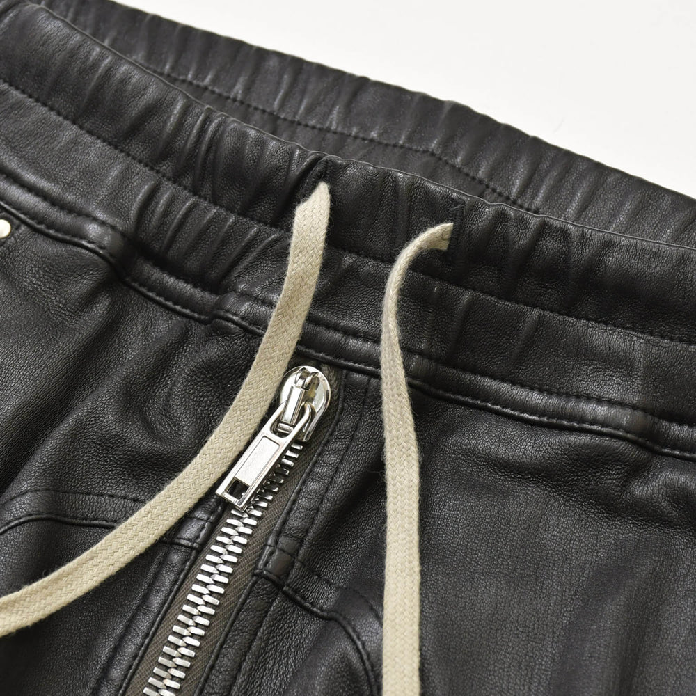 RICK OWENS リックオウエンス Buhaus Leather Cargo Pants RU02A5377-LS バウハウス レザー カーゴ パンツ ブラック サイズ38 美品 中古 4a000455