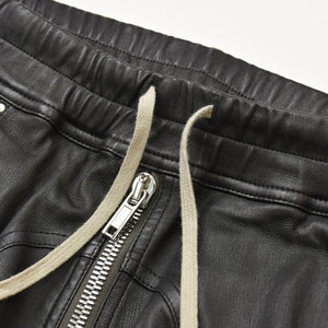 RICK OWENS Buhaus Leather Cargo Pants RU02A5377-LS Bauhaus Leather Cargo Pants Black Size 38 Good Condition Used 4a000455
