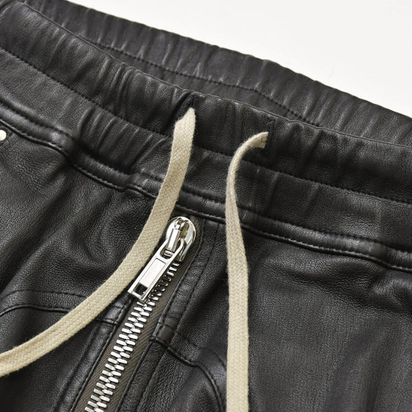 RICK OWENS Buhaus Leather Cargo Pants RU02A5377-LS Bauhaus Leather Cargo Pants Black Size 38 Good Condition Used 4a000455