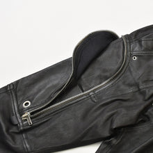 画像をギャラリービューアに読み込む, RICK OWENS リックオウエンス Buhaus Leather Cargo Pants RU02A5377-LS バウハウス レザー カーゴ パンツ ブラック サイズ38 美品 中古 4a000455