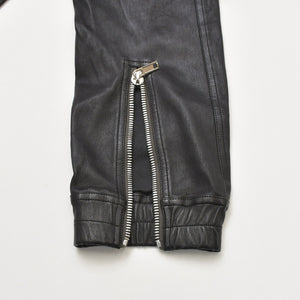 RICK OWENS Buhaus Leather Cargo Pants RU02A5377-LS Bauhaus Leather Cargo Pants Black Size 38 Good Condition Used 4a000455