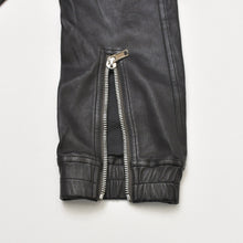 画像をギャラリービューアに読み込む, RICK OWENS リックオウエンス Buhaus Leather Cargo Pants RU02A5377-LS バウハウス レザー カーゴ パンツ ブラック サイズ38 美品 中古 4a000455