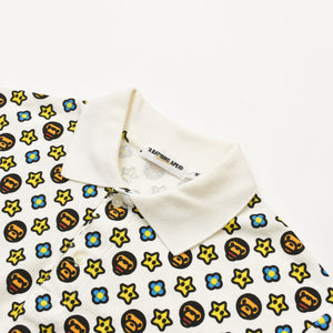 Ａ BATHING APE BAPE STA アベイシングエイプ ベイプスタ Milo Monogram ミロモノグラム ホワイト 美品 中古 4a000463