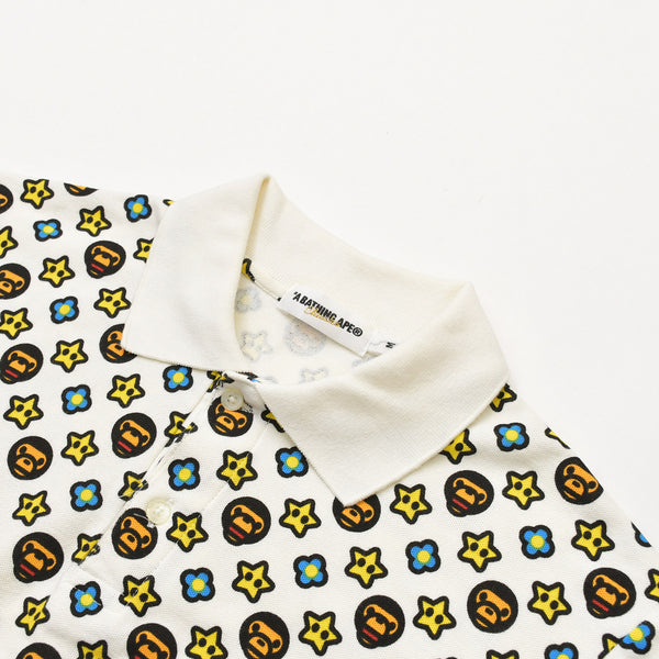 Ａ BATHING APE BAPE STA アベイシングエイプ ベイプスタ Milo Monogram ミロモノグラム ホワイト 美品 中古 4a000463