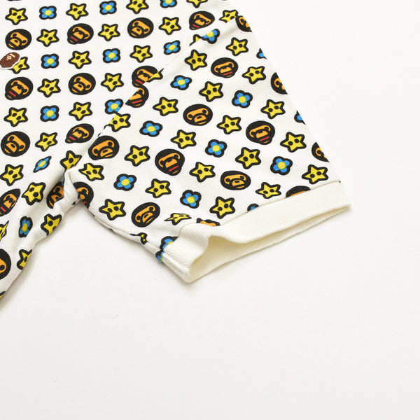 Ａ BATHING APE BAPE STA アベイシングエイプ ベイプスタ Milo Monogram ミロモノグラム ホワイト 美品 中古 4a000463