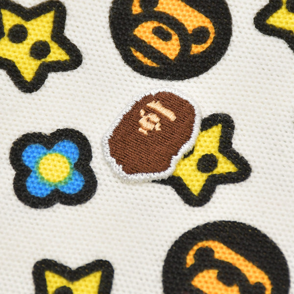 Ａ BATHING APE BAPE STA アベイシングエイプ ベイプスタ Milo Monogram ミロモノグラム ホワイト 美品 中古 4a000463