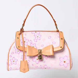 極美品 LOUIS VUITTON ルイヴィトン サック レトロPM ハンドバッグ M92013 モノグラムチェリーブロッサム ピンク 村上隆 中古 4a000476