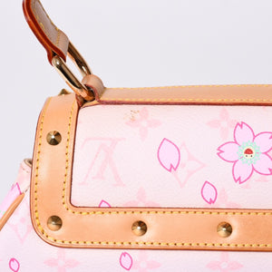 極美品 LOUIS VUITTON ルイヴィトン サック レトロPM ハンドバッグ M92013 モノグラムチェリーブロッサム ピンク 村上隆 中古 4a000476