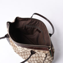 画像をギャラリービューアに読み込む, GUCCI グッチ ハンドバッグ 177052 502752 GGキャンバス シェリーライン レザー ベージュ ゴールド金具 美品 中古 4a000213