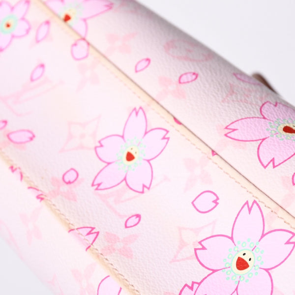 極美品 LOUIS VUITTON ルイヴィトン サック レトロPM ハンドバッグ M92013 モノグラムチェリーブロッサム ピンク 村上隆 中古 4a000476