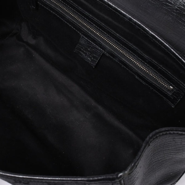 GUCCI グッチ ワンショルダー ハンドバッグ 111713 3444 GGキャンバス バンブー レザー ブラック 美品 中古 4a000383